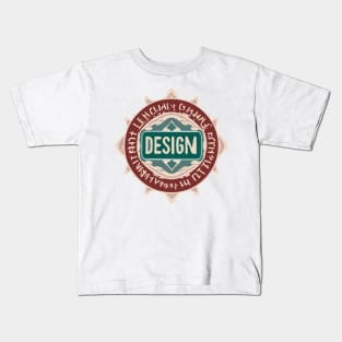 a vintage-style t-shirt with retro typography and graphics. Use distressed textures and warm, , tipseason, nostalgic colors to evoke a sense of the past Kids T-Shirt